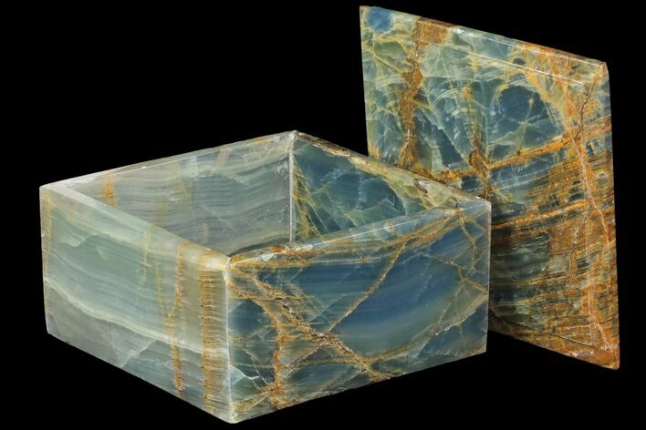 Wide Blue Calcite Jewelry Box #84121